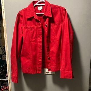 Cleo red jean jacket